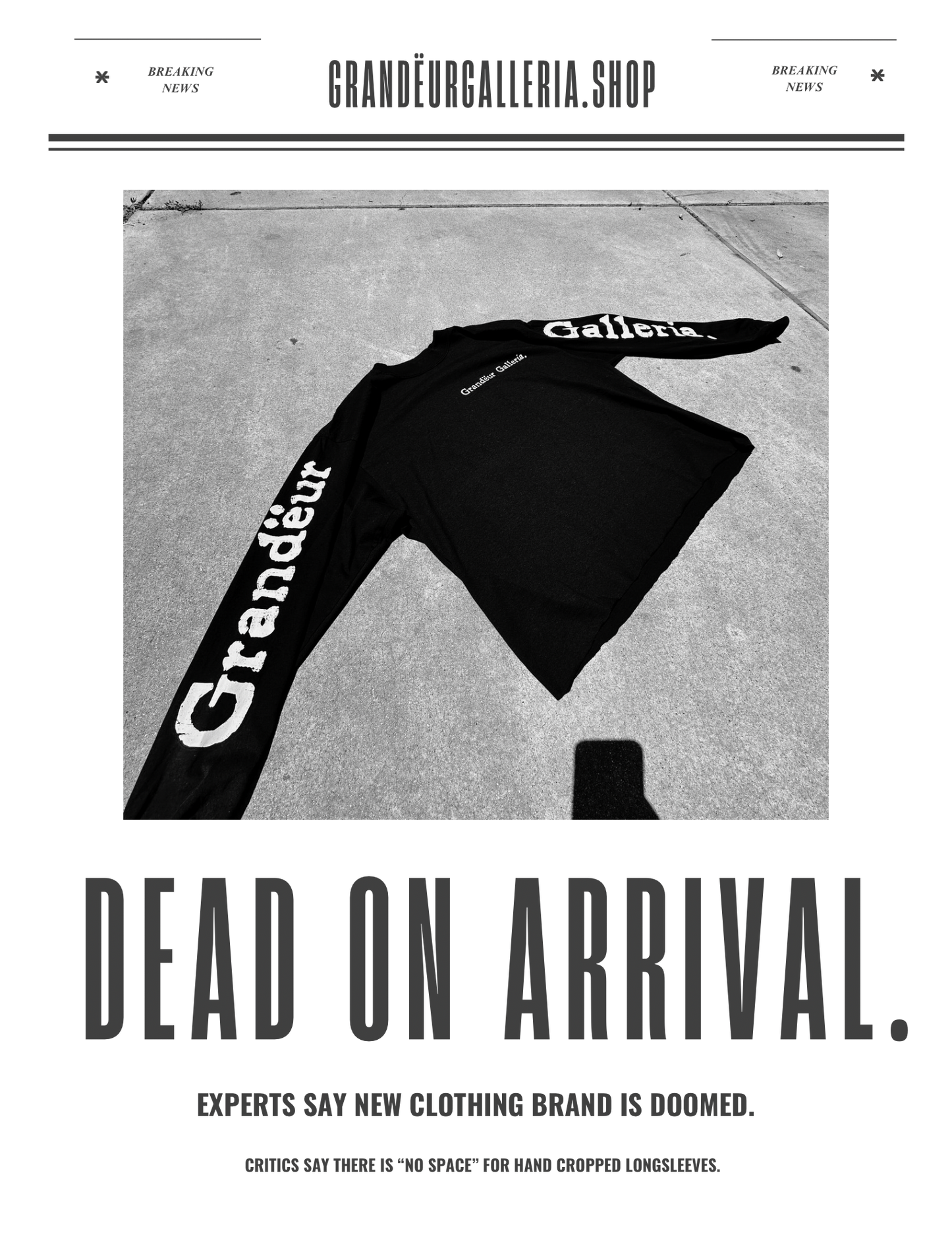 “TWO-FACËD” HAND CROPPED LONG SLEEVE